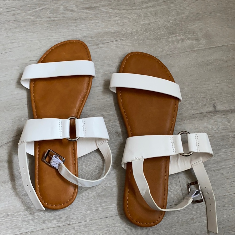 White sandals